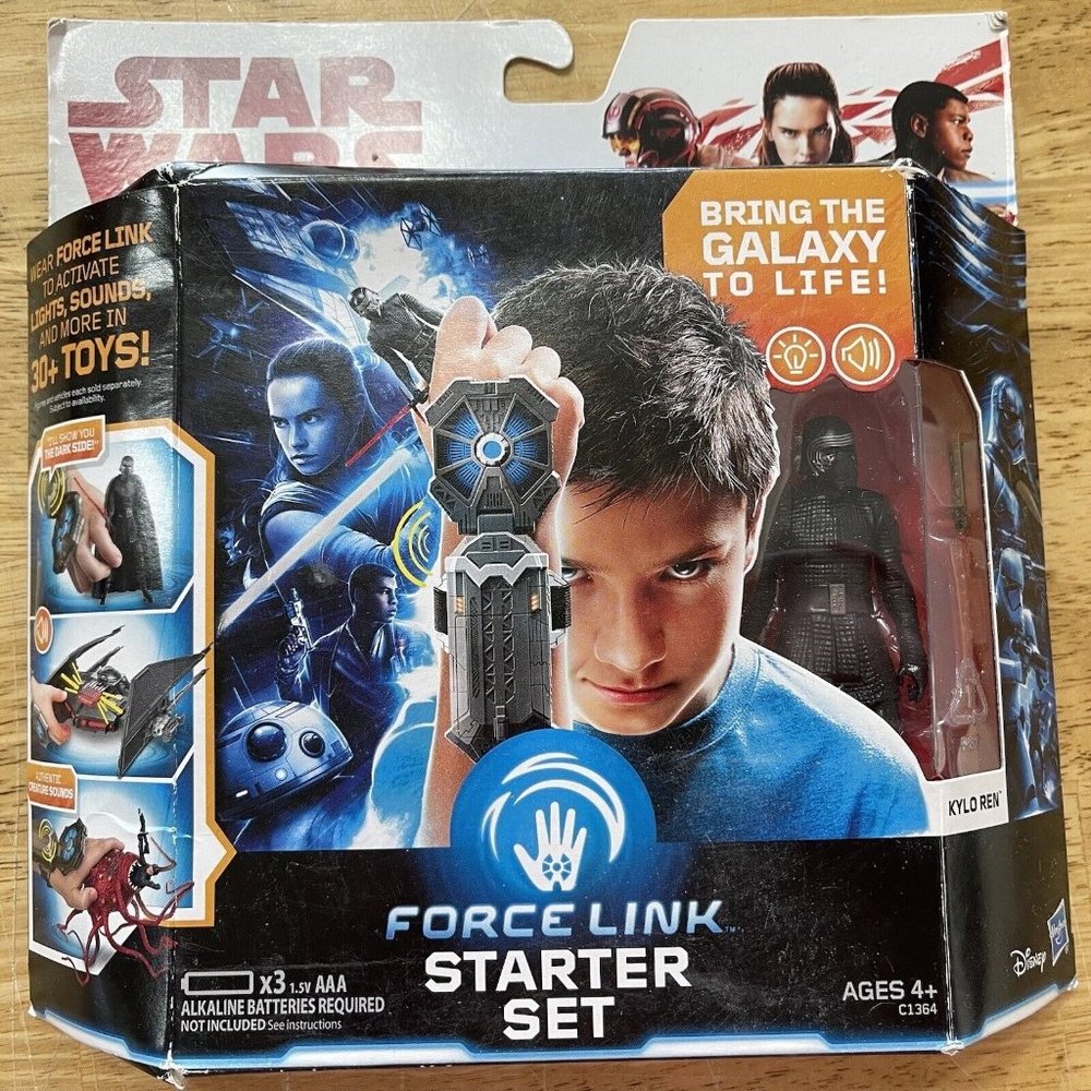 Star Wars Kylo Ren Force Link 2017 Last Jedi 3.75 Inch Action Figure Starter Set